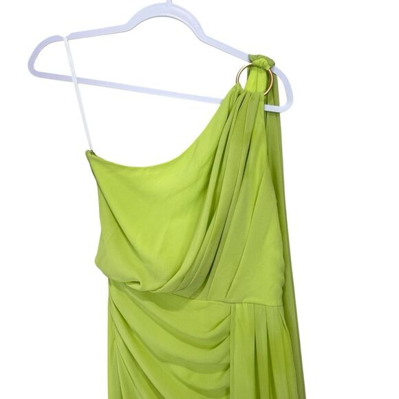 NEW Michael Costello x Revolve Robert Gown Citron Green Small - Picture 7 of 13